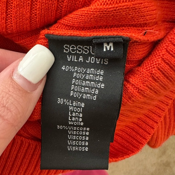 Sessun Women's Red Turtleneck Sweater - Picture 5 of 5